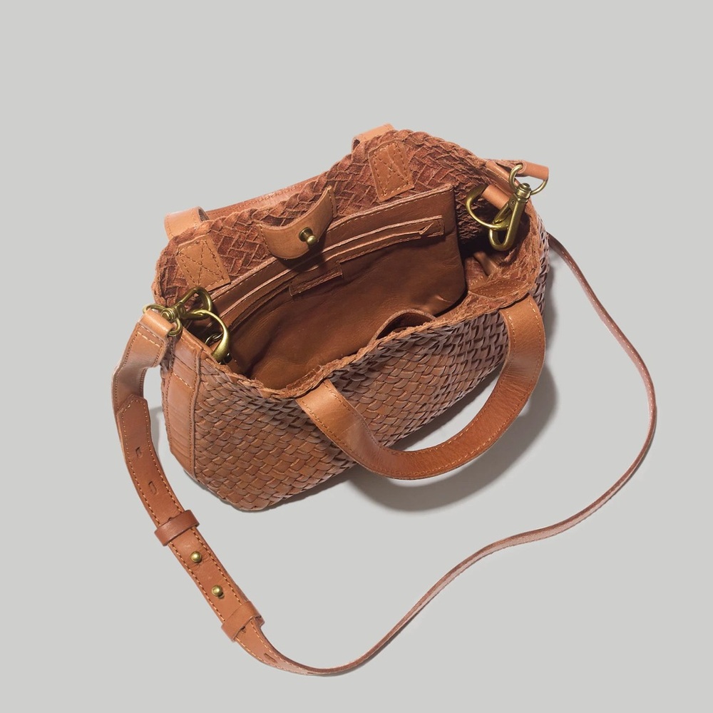 Madewell The Small Transport Crossbody: Woven Leather Edition - Picture 3 of 12